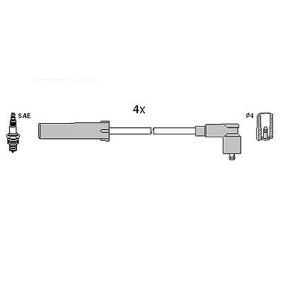 Hüco Zündkabelsatz [Hersteller-Nr. 134980] für Dacia, Renault Image