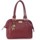 Catwalk Collection Handbags - Large Leather Shoulder Bag For Women - A4 Work Tote Bag - DOCTOR BAG - Red
