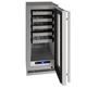 U-Line UCWC518-SG33A 17 3/4" 1 Section Commercial Wine Cooler w/ (1) Zone, 115v, 5 Wine Racks, Self-Contained, Silver