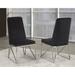 Brassexinc Velvet Metal Side Chair Upholstered in Black | 25 H x 19 W x 39.25 D in | Wayfair DX-2014 BLK