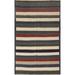 Striped Kilim Oriental Area Rug Hand-Woven Wool Carpet - 5'0"x8'2"