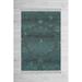 White 31 x 0.53 in Area Rug - East Urban Home Mentz Damask Machine Made Flatweave Velvet/Cotton Area Rug in Green/Black | 31 W x 0.53 D in | Wayfair