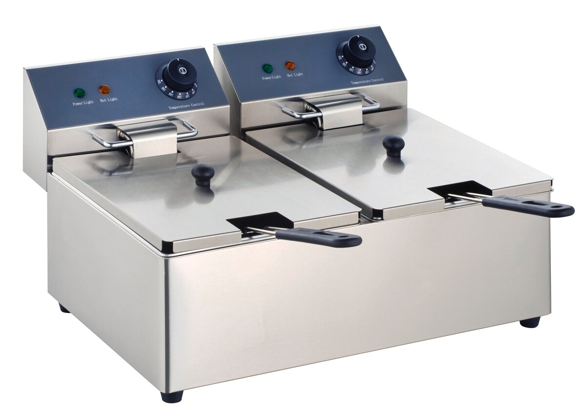 Elektro-Doppel-Fritteuse ECO 6+6 Liter