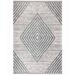 Beige/Blue 3'3" x 6'7" Area Rug - East Urban Home Morelia Geometric Machine Woven Velvet Area Rug in 39.0 x 0.31 D | Wayfair