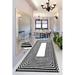 Black/White 3'3" x 6'7" Area Rug - East Urban Home Colm Geometric Machine Made Power Loom Velvet/ Area Rug in 39.0 x 0.16 in | Wayfair