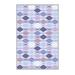 Brown/Indigo 118 x 39 x 0.31 in Area Rug - East Urban Home Geometric Machine Made Flatweave Area Rug in Purple/White/Brown | Wayfair