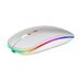 Rechargeable wireless mouse dual mode slim portable mouse with LED light USB 2.4GHz and Bluetooth 5.2 wireless silent mouse for laptop Windows/Mac system computers.