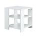 Latitude Run® End Table w/ Storage Wood in White | 18.9 H x 17.7 W x 17.7 D in | Wayfair 67F33912322841F5A86BA7FD4B8C8DFA