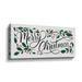 The Holiday Aisle® Christmas Sayings I Crop - Graphic Art on Canvas in Black/Green/White | 12 H x 24 W x 1.5 D in | Wayfair