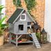 Tucker Murphy Pet™ 48" Creameans Weatherproof Cat Condo Wood in Brown/Gray | 48 H x 31.75 W x 29.25 D in | Wayfair 7FBCDE5965FF4BDCA60F69B98B6E624F