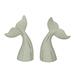 Dovecove Whale Tail Non-skid Bookends Metal in White | 6.5 H x 4 W x 1.5 D in | Wayfair 784F3C705135462B94DA394C5E75A83E