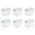 Sterilite Latching Stackable Storage Container w/Lid Plastic | 16.25 H x 11.25 W x 11.625 D in | Wayfair 6 x 14958006