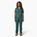 Dickies Women's Flex Cooling Short Sleeve Coveralls - Lincoln Green Size XL (FV332F)