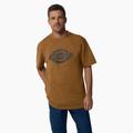 Dickies Men's Short Sleeve Heavyweight Logo T-Shirt - Brown Duck Size 2 (WS22C)