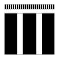 Black and White Vertical Stripes Straight Border Trim 35 Feet