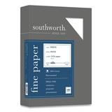Southworth 100% Cotton Business Paper - Letter - 8 1/2 x 11 - 24 lb Basis Weight - Wove - 500 / Box | Bundle of 5 Boxes White