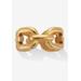 Women's Gold Ion-Plated Stainless Steel Chain Link Style Ring by PalmBeach Jewelry in Gold (Size 7)