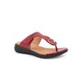 Wide Width Women's Talara Sandal by SoftWalk in Dark Red (Size 11 W)