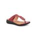 Wide Width Women's Talara Sandal by SoftWalk in Dark Red (Size 11 W)