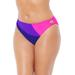 Plus Size Women's Romancer Colorblock Bikini Bottom by Swimsuits For All in Purple Pink (Size 6)