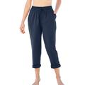 Plus Size Women's Taslon® Cover Up Roll-Up Pant by Swim 365 in Navy (Size 26/28)