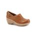 Wide Width Women's Minna Mules by SoftWalk in Luggage (Size 11 W)