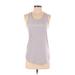 Reebok Active Tank Top: Gray Graphic Activewear - Women's Size X-Small