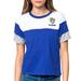 Women's Antigua White/Royal Los Angeles Rams Flip T-Shirt