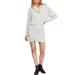 Free People Dresses | Free People | Sundown Long Sleeve Mini Dress Ruched Cowl Neck In Natural Cream | Color: Cream | Size: L