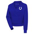 Women's Antigua Royal Indianapolis Colts Point Pullover Hoodie