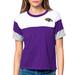 Women's Antigua White/Purple Baltimore Ravens Flip T-Shirt