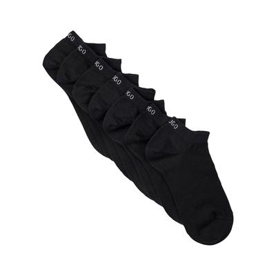 Sneakersocken HUGO UNDERWEAR "Socken 6P AS UNI CC W 10", Damen, Gr. 39-42, schwarz, Baumwollmischung, unifarben, elastisch, Socken, mit Markenschriftzug am Bündchen Image