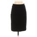 White House Black Market Casual Pencil Skirt Knee Length: Black Print Bottoms - Women's Size 0