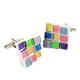 Multi Coloured Square Cufflinks