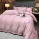 4-PCS Feather Embroidery Cover Set Bedding Sets Comfort Cover Pillow Cases