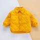 Baby Solid Thickened Lined Lapel Long-sleeve Quilted Outwear Jacket