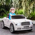 Kids Electric Ride On Car Bentley 12V - White - HOMCOM | TJ Hughes