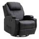 Leather Massage Recliner Armchair Chair Black - Home Living | TJ Hughes