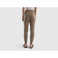 Benetton, Cable Knit Trousers, taglia M, Dove Gray, Women