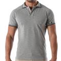 TOF Paris Patriot Cotton Polo Shirt - Heather Grey XXL