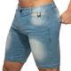 Addicted Rainbow Tape Jeans Bermuda Shorts - Indigo 34