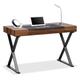 Centurion Supports ADONIS Gloss Walnut and Matte Black Legs Ergonomic Home Office Luxury Computer Desk