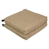 20-inch by 19-inch Premium Woven Olefin Indoor/Outdoor Chair Cushions (Set of 2) - 20 x 19