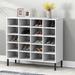 vidaXL Shoe Cabinet Shoe Cubby with 20 Compartments Shoe Rack Solid Pine Wood - 37.4" x 13.8" x 34.3"