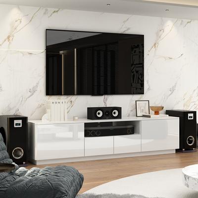 LED TV Stand Entertainment Center 85" TV High Gloss Console Cabinet