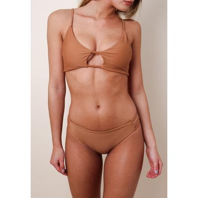 Cross Strap Bikini - Tan