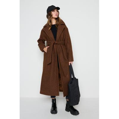 Grayson Boucle Coat - Brown