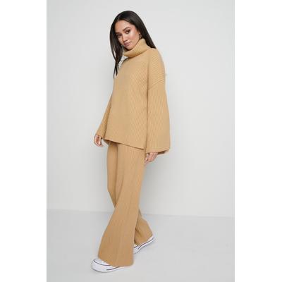Lina Ribbed Trousers- Camel