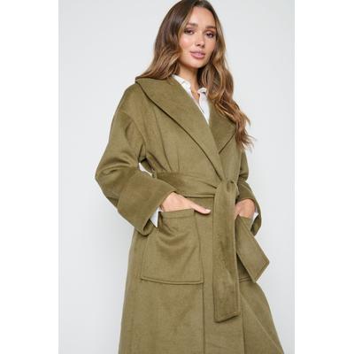 Verona Wrap Coat - Khaki
