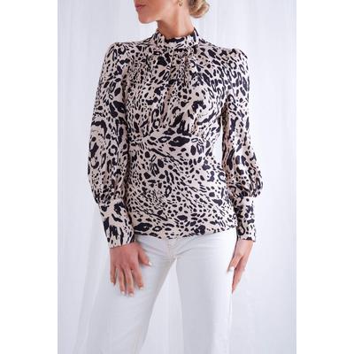 Dakota Backless Blouse - Leopard